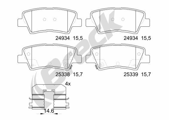 Set placute frana,frana disc 25337 00 702 00 BRECK